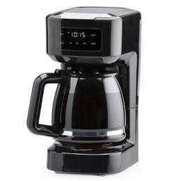 12-Cup Digital Touchscreen Drip Coffee Maker Washable & Removable Philtre Cone, Serving Spoon - Compact and Easy to Use Coffee Machine for Home & Office