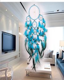Big Dreamcatchers Wind Chime Net Hoops With 5 Rings Dream Catcher For Car Wall Hanging Plaint Ornaments Decoration Craft 6591487