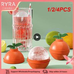 Baking Moulds 1/2/4PCS Large Silicone Ice Mould Ball Maker Box Shape Cocktail Use Sphere Round Tray Mould