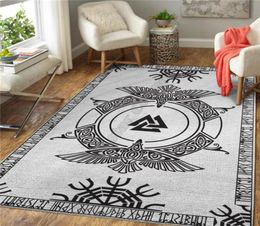 Carpets Viking Tattoo Eagle Rug 3D All Over Printed Carpet Mat Living Room Flannel Bedroom Nonslip Floor 03272P91489999642270