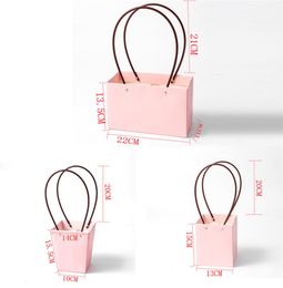 Flower Girl Basket with Handle PVC Paper Gift Bags Gift Box Jewelry Packaging Portable Flower Basket Handy Flower Bags6533936