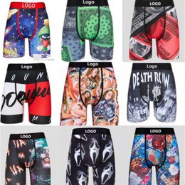 Mens Customized Clothes Sports Underwear Sexy Ice Silk Quick Dry Boxers Breathable Shorts Pants Branded Male Brief Underwears for Male