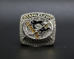 The Newest Real Pittsburgh Penguins Hockey Cup championship ring With Men Gift Shipping261900456