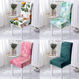 Chair Covers Painted Flowers Kitchen Elf Christmas Decoration Recliner Cover Spandex Dinning Table Desk 279u