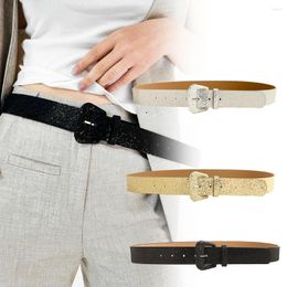 Belts Women PU Leather Waist Belt Eyelet Metal Buckle Pin Band Decoration For Corset Girl Lady