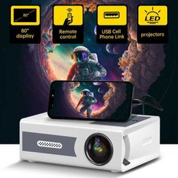 Projectors Q2 portable projector supports 1080P full HD home Theatre suitable for home/office/gaming compatible with USB/HDTV and more. J240509