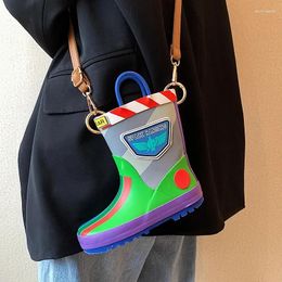 Storage Bags Cute Cartoon Rain Shoes Shape Woman's Bag Shoulder Diagonal 2024 Fashion Trendy Female Small