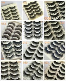 Thick Long Eyelashes Faux Mink Lashes Black Colourful Stage 20 Styles Beauty Makeup 5 Pairs Natural Handmade Eye Lashes Extension3445605