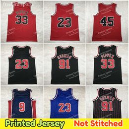 Team USA 1992 9 Retro Basketball Jersey Dennis Rodman Scottie Pippen Red White 1997-98 1984-85 Mens Printed version jersey hot-pressing Not 17-8 184-85