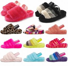 2021 women ry slippers yeah slides sandal lia soft house ladies womens shoes y sandals mens winter Plush Platform Flat Heel Non Sl N7mB#9617541