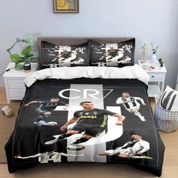Bedding Sets Fashion Football R-Ronaldo Digital Printing Set Duvet Cover Comforter Bed Youth Kids Girl Boys Birthday Gift