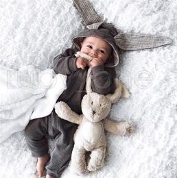 Onesies Baby Sleeping Ears Rabbit Romper RRA3572 Clothing Zipper Hooded Bodysuit Bag Infant Toddler Jumpsuits Babies Rompers Newbo5259028