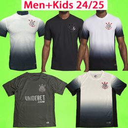 2024 2025 Corinthian Soccer Jerseys black Kids Kit Ronaldo GABRIEL 24 25 football shirt boys home away ALBERTO VERA MAYCON CORONADO MOSCARDO GIL LUAN R.AUGUSTO Men set