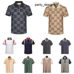 Mens Unique Designers Polos Shirts for Man High Street Italy Embroidery Garter Snakes Little Bees Printing Brands Clothes Cottom Clothing Tees ggitys QSD1