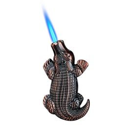 Wholesale Creative Crocodile Shaped Direct Injection Lighter Metal Windproof Iatable Cigarette Lighter