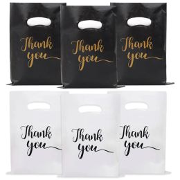 100pcs Thank You Gift Bags Plastic Candy Cookie Packaging Bag for Wedding Birthday Party Favours Small Business Supplies