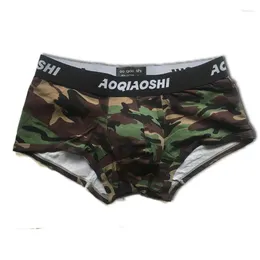 Underpants Men Underwear Cotton Camouflage Boxer Briefs Trunks Bulge Pouch Plus Size Teenage Breathable Young Innerwear Boys