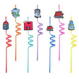 Christmas Decorations Daily Necessities Themed Crazy Cartoon Sts Plastic St Girls Party Drinking For Favours New Year Childrens Summer Otxap