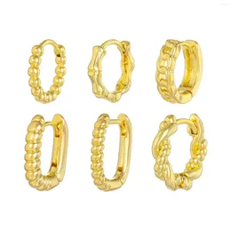 Hoop Earrings 2024 Trend Copper Geometry 1PCS Leisure Gatherings Classic Trendy Jewelry Women's Minimalist Accessories Gift