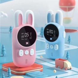 Walkie Talkie Kids Mini Toys Interphone Transceiver 3KM Handheld UHF Children's Lanyard Radio Range For Birthday Gift Dllcv