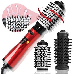 3 in 1 Rotating Hair Dryer Electric Comb Hair Straightener Brush Hair Dryer Brush Air Comb Negative Ion Hair Styler Comb 240509