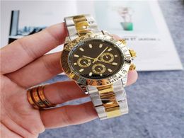 Cheap Men Women Fashion Gold Watch Design Stainless Steel All Dial Work Automatic Movement Mechanical Watches 13 Colour Wristw6396380