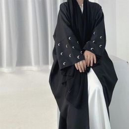 Ethnic Clothing Open Abaya Muslim Women Kimono Maxi Dress Cardigan Turkish Kaftan Eid Party Morocco Islamic Ramadan Dubai Saudi Abayas