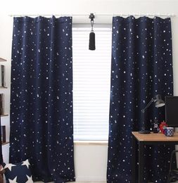 139cm x190cm Star Kids Child Bedroom curtains with 5 Colours Blackout Thermal Solid Window Curtain For Living room Decor3162559