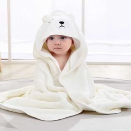 Towels Robes Cartoon Animal Baby Bath Towels Soft Newborn Hooded Towel Blanket Toddler Bathrobe Warm Sleeping Swaddle Wrap for Boys Girls