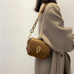 Shoulder Bags 2024 Women's Bag Pu Solid Color Saddle Trend Retro Versatile Niche Design Messenger