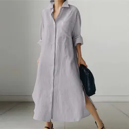 Ethnic Clothing Casual Dresses For Women Ladies Oversized Long Sleeve Cardigan Dress With Asymmetrical Length