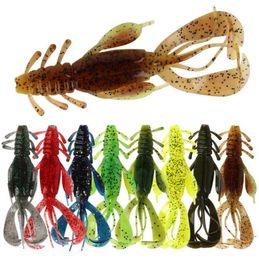 RoseWood 10pcs Fishing Crawfish Lure Silicone Soft Artificial Bait Crayfish 4in 037oz Swimming Shrimp For Carp Bass Freshwater Sa2797956