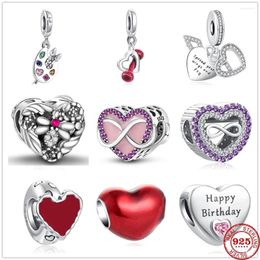 Loose Gemstones Fit Original Charms Bracelet Silver 925 Infinity Heart Drawing Pad Flower Zircon Charm Beads DIY Women Jewellery