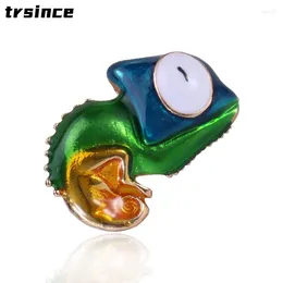Brooches Cute -selling Alloy Chameleon Pins For Women Kids Cartoon Animals Drip Oil Brooch Lapel Badge Jewellery Gifts