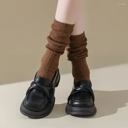 Women Socks Student Calf Women's Cotton Piled Ballet With Hollow Out Knitted Design Preppy Style Anti-slip For Comfort