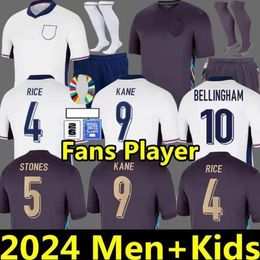 24 25 EnglandS soccer jerseys national team European Cup BELLINGHAM RASHFORD KANE RICE SAKA FODEN football shirt Kit Fans Player England jersey