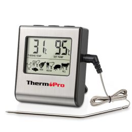 Grills ThermoPro TP16 Digital LCD Display Kitchen Cooking Meat Thermometer For BBQ Oven Grill With Timer Function