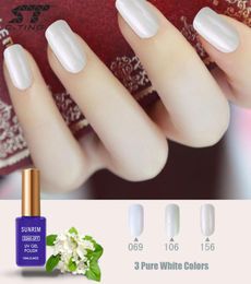 Whole Sunrim White gel nail polish for French Nail tips 15ml nude uv gel varnish long lasting soak off leduv gel lacquer4388296