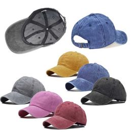 Caps Hats 1 piece of childrens cotton washed baseball cap spring/summer boy/girl hip-hop hat baby hat 3 4 5 6 7 8-year-old childrens accessories d240509