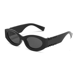 Fashion Designer Cat Eye Sunglasses Paired With high-end Metal Accessories Polarized UV Protection Goggles