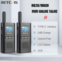 Retevis RB628 Mini Walkie Talkie Rechargeable WalkieTalkie 2 pcs included PMR4 Long Range Portable Twoway Radios For Hunting 240430