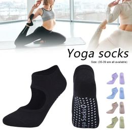 Women Socks High Quality Pilates Anti-Slip Breathable Backless Yoga Ankle Ladies Ballet Dance Sports For Fitness Gym
