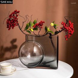 Vases Transparent Sphere Glass Vase Hydroponic Flower Pots Decorative Arrangement Desk Decoration Floral Modern Decor