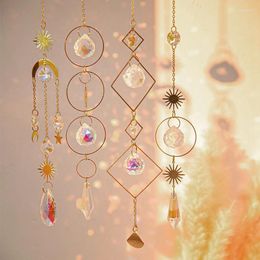Decorative Figurines Crystal Suncatcher Butterfly Wind Chime Outdoor Wall Hanging Decor Garden Pendant Rainbow Chaser Ornament Home