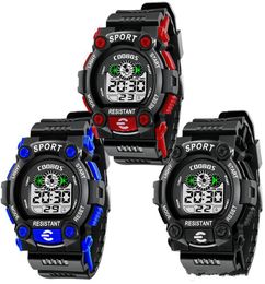 Mens Big Children Kids Boys Whole Fashion Sports Cute Watches Student LED Digital Watch Electronic Gift Party Mens Sport Watch8098874
