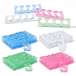 2040100200pcs Soft Silicone Finger Toe Separator Holder Dividers for Manicure Pedicure Flexible Scratching Splitter Tools 240509