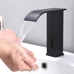 Bathroom Sink Faucets Smart Sensor Basin Faucet Automatic Waterfall