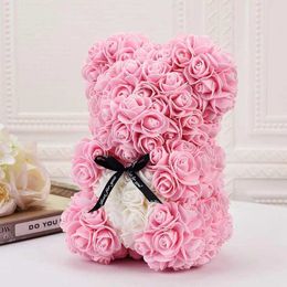 Decorative Flowers Wreaths 50/100/200Pcs Teddy Bear of Roses 3cm PE Foam Rose Head Artificial Flower Home Decorative Wreath Wedding Valentines Day DIY Gift