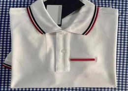 P home Designer Men039s TShirts Ladies Couples Triangle Stripe Letter POLO Shirt Factory Outlet6319697