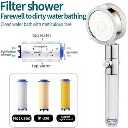 Bathroom Shower Heads Propeller Showerhead Water-saving Bathroom Shower Accessory Rainfall High Pressure Shower Nozzle Universal Adapter